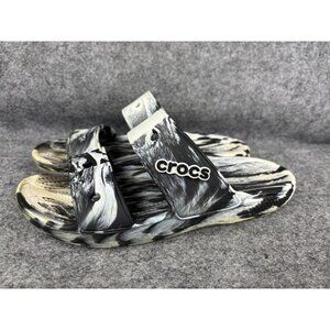 Crocs Classic Slide Shoes Womens Size 8 Mens Size 6 Comfort Sandals Marble